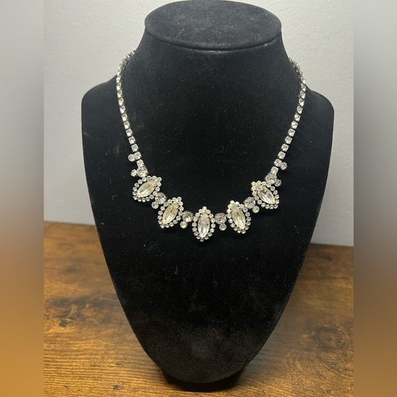 Albert Weiss Jewelry - Vintage Weiss marquise rhinestone choker necklace